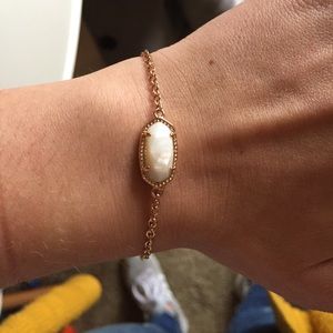 Kendra Scott Adjustable Bracelet in White Pearl